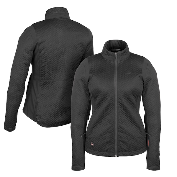 Women's Black Heated Jacket, Bluetooth, LG, 7.4V